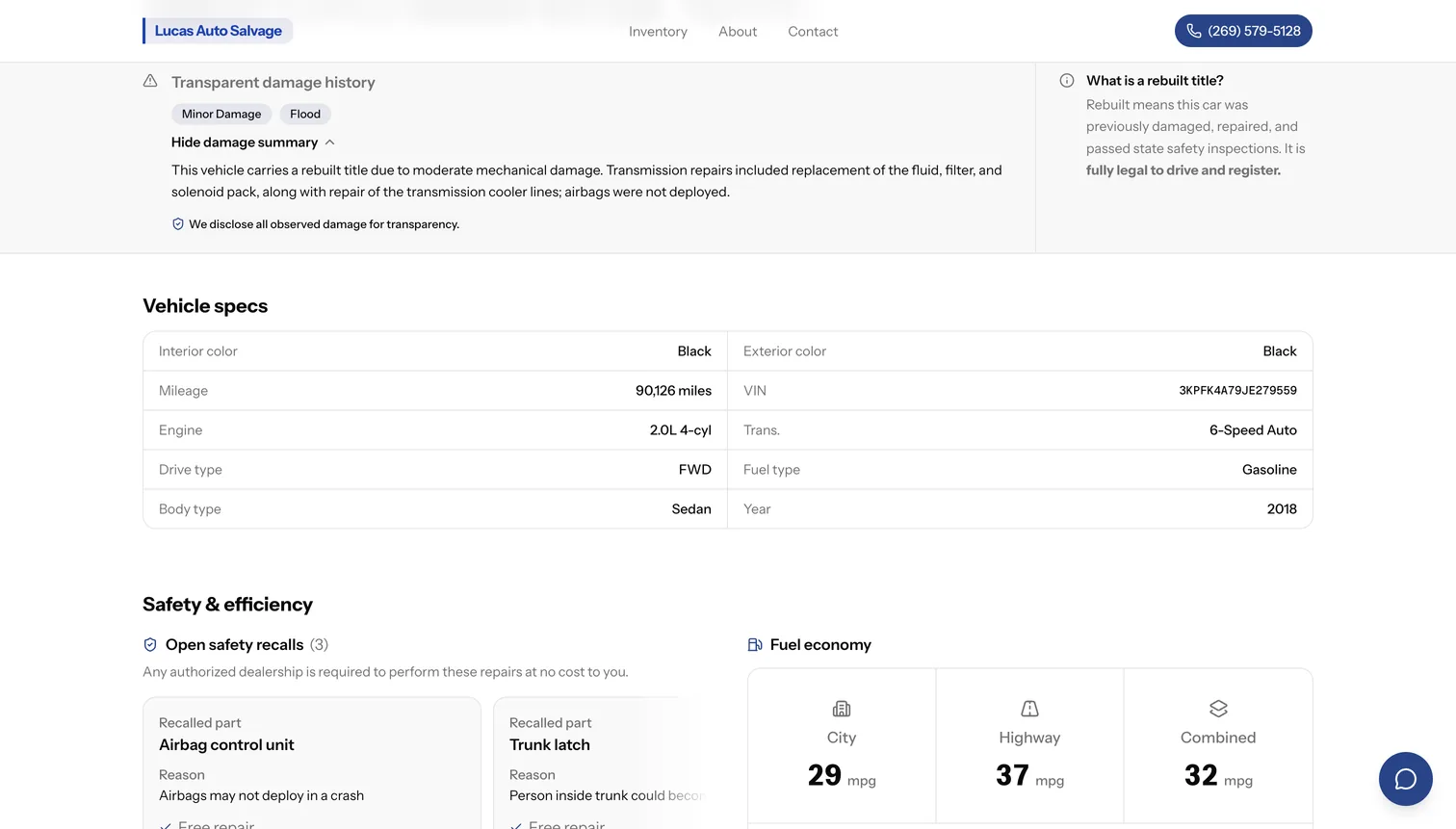 Yardbase storefront live chat qualifying a buyer on a listing